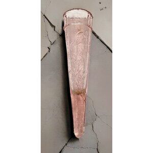 Dugan Pink Glass Wall Pocket Vase Woodpecker Flicker Cone Embossed Bird Motif